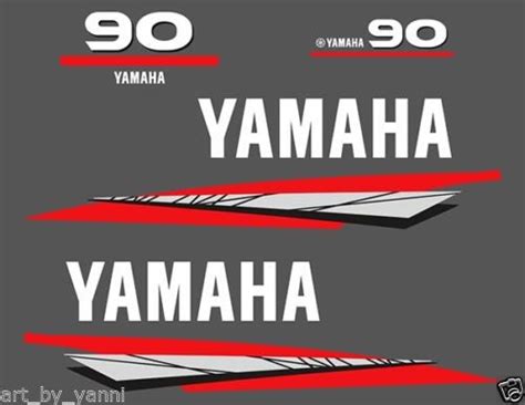 Yamaha Outboard 2 Stroke 90 Hp Or 707585 Decals Stickers Set Kit Model 2000 Other