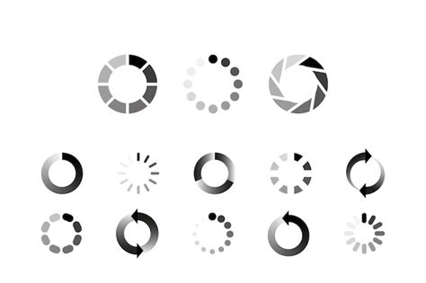 Premium Vector Loading Icon Set Progress Bar For Upload Download