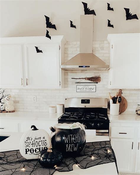 Halloween-themed Kitchen With White Subway Tiles - Soul & Lane