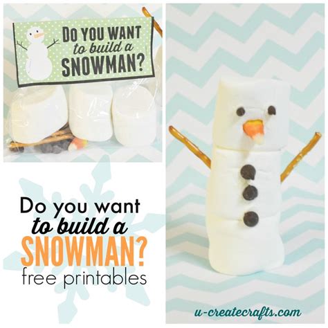 Free Printable Do You Want To Build A Snowman Craft Kits Snowman