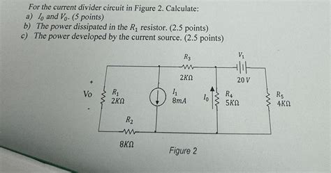 Solved For The Current Divider Ciruitin Figure Chegg