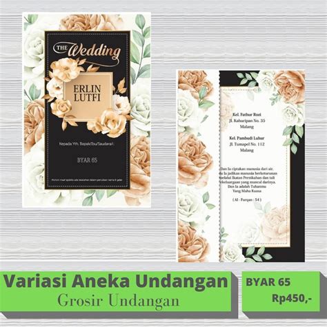 Jual Blangko Undangan Pernikahan Byar Isi Free File Setting