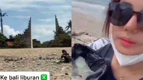 Aksi Wanita Pungut Sampah Di Pantai Bali Videonya Jadi Sorotan