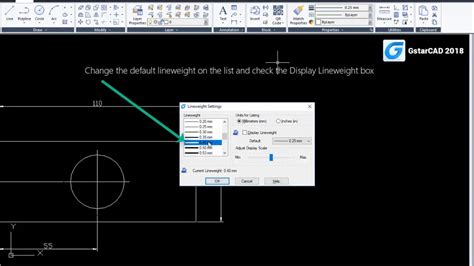 Cad Qanda How To Change The Default Lineweight Value On A Drawing Youtube