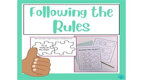 Following the Rules Worksheet by Teach Simple