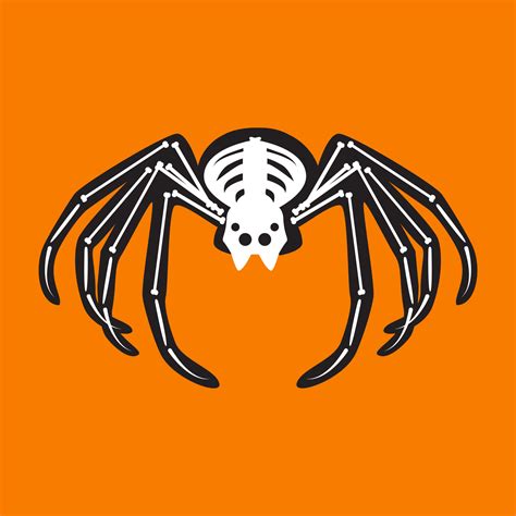 Spider skeleton halloween funny decoration vector 13333508 Vector Art ...