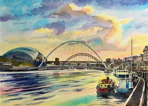 Newcastle Tyne Bridges Alan Reed Art Original Paintings And Prints