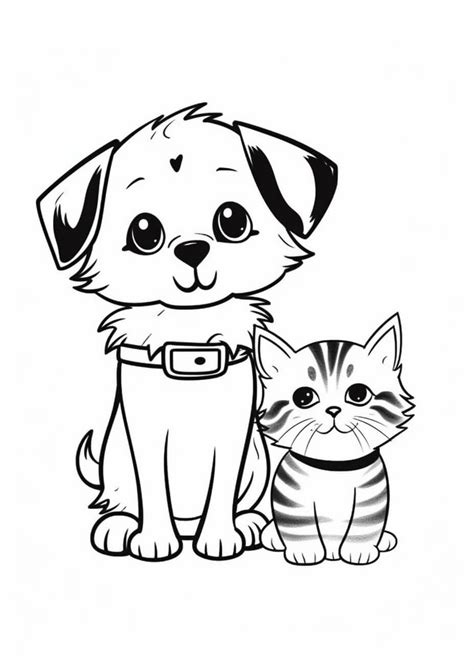 Dog and Cat Color Sheets (Free & Printable)