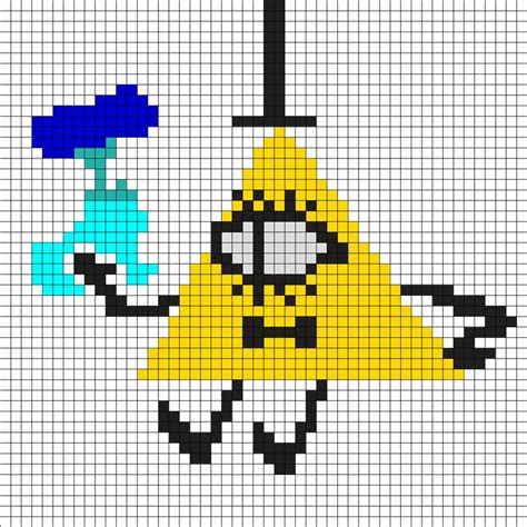 Bill Cipher Grravity Falls By Mklkitkat On Kandi Patterns Pixel Art