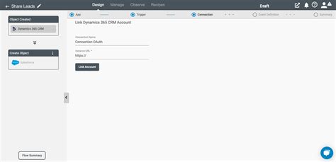 Create Workflow Using Recipe Connect Ipaas