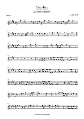 Linkin Park - Crawling - Sheet Music For Violin