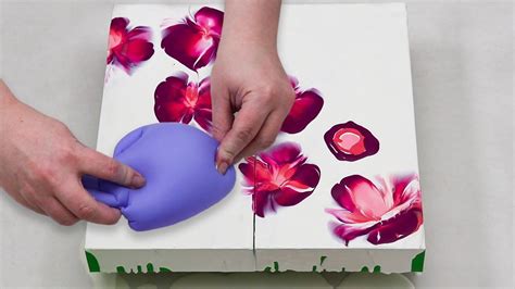 596 Amazing Peach And Plum Balloon Dip Technique Painting Youtube