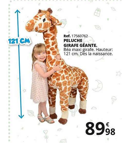 Promo Peluche Girafe Géante chez Maxi Toys iCatalogue fr