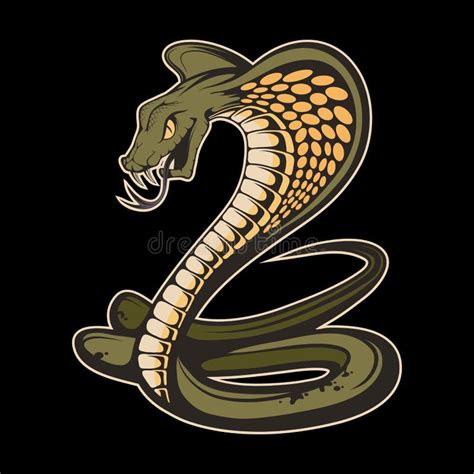 Mascote Da Serpente Da Cobra De Rei Dos Desenhos Animados Ilustração Do