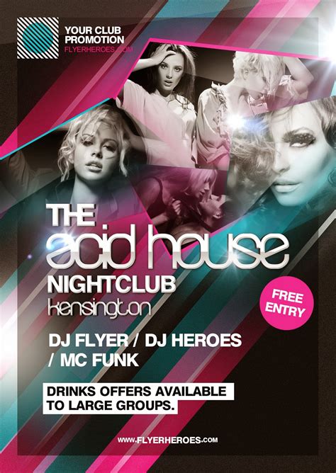 The Acid House Flyerposter Psd Template Free Stock