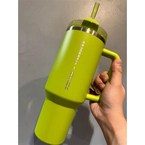 Starbucks 40oz Stanley Lime Green Quencher Starbucks Stanley Shopee