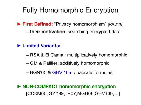 Ppt Fully Homomorphic Encryption Powerpoint Presentation Id