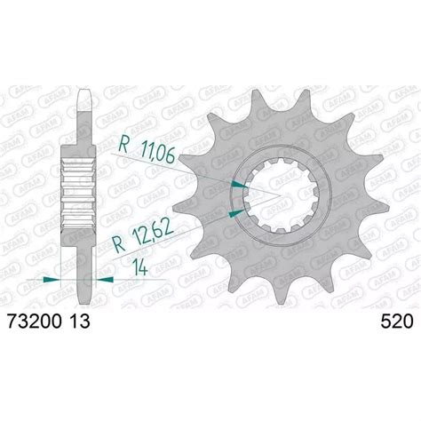 Pignon AFAM Acier Standard 73200 520 Pignon