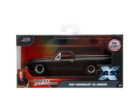 Jada 1 32 1967 Chevrolet El Camino Matte Black Fast Furious Fast