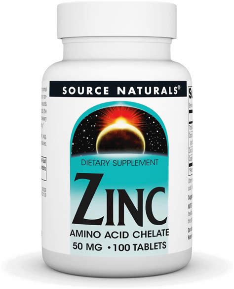 Amazon Zinc Chelate Mg Source Naturals Inc Tabs Health