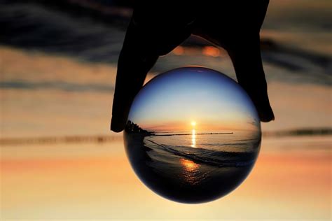 Free Images Sunsets Sunset Nature Beach Crystal Ball Reflection Sky Light Atmosphere