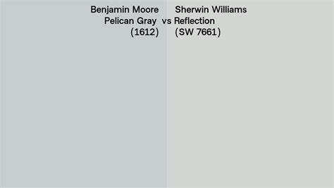 Benjamin Moore Pelican Gray 1612 Vs Sherwin Williams Reflection Sw