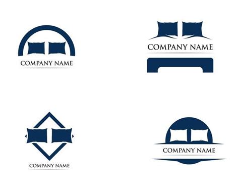 Cama Logo Vector Plantilla Ilustrador Vector Logo Logo Mattress Logo