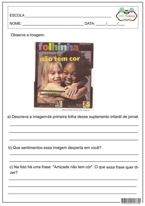 4º E 5º ANO CONSCIÊNCIA NEGRA DATA INTERPRETAÇÃO RACISMO