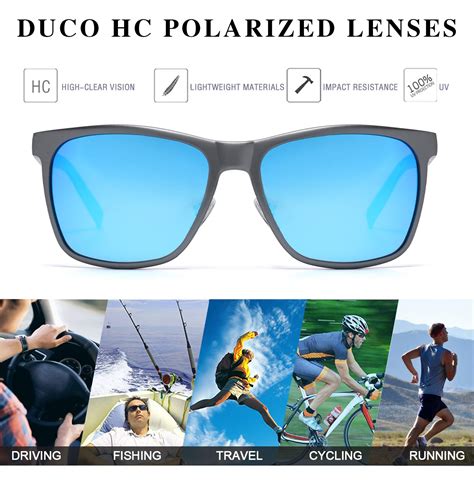 Duco Men S Metal Classic Driving Polarized Sunglasses 3029h