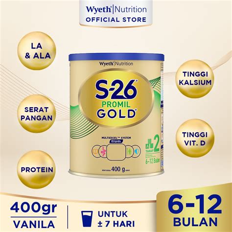 Jual S 26 Promil Gold Tahap 2 Susu Formula Bayi 6 12 Bulan 400 G