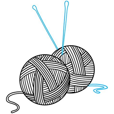 How To Draw A Yarn Ball Really Easy Drawing Tutorial