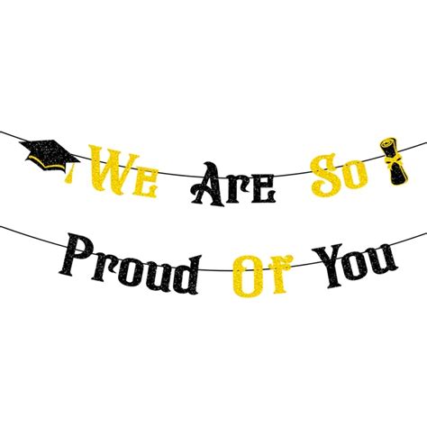 We Are So Proud Of You Banner Graduation Party Decorations 2023 With