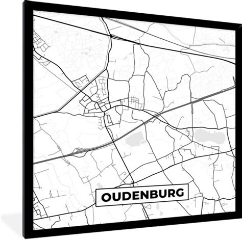 Poster Zwart Wit Stadskaart Plattegrond Belgi Zwart Wit