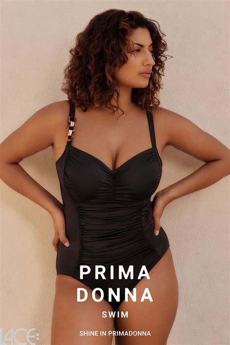 Primadonna Swim Barrani Swimsuit With Shaping Effect E I Cup Roast Coffee Lace Lingerie