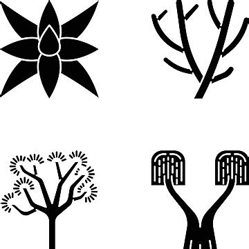 Set Of Palm Tree Plant Clip Art Drawing Silhouette Vector Clip Art