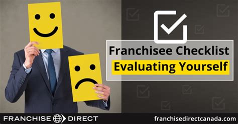 Franchisee Checklist Evaluating Yourself Franchise Direct Canada