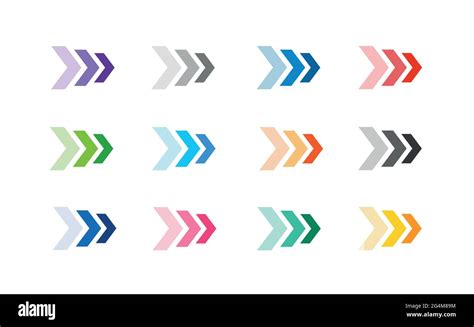 Modern Web Arrows Colourful Set Great Design For Any Purposes Cursor