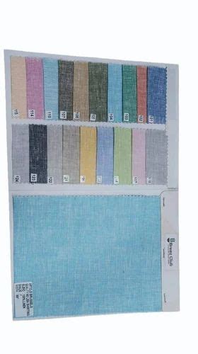 Sky Blue Pure Linen Shirting Fabric At Rs Meter