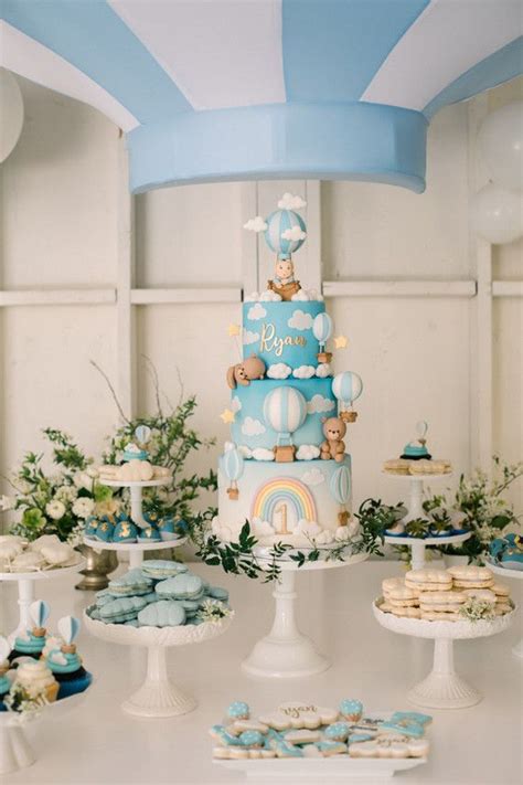 Hot Air Balloon Dessert Table For An Amazing 1st Birthday Party Wedding Party Ideas Artofit