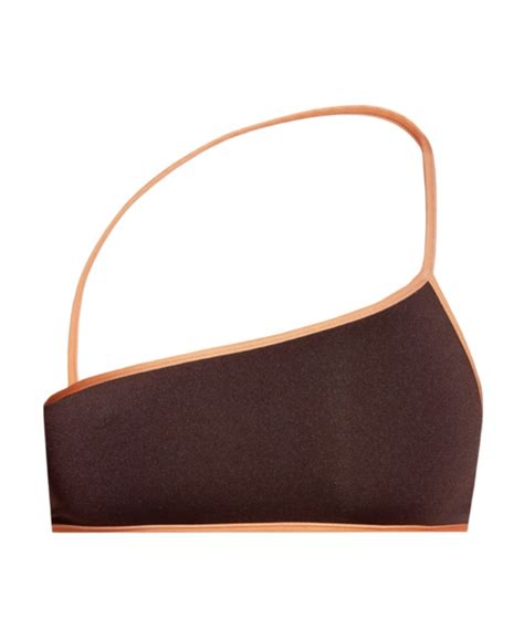 Jacquemus Brown Le Raphia Le Haut De Maillot Maio Bikini Top ModeSens
