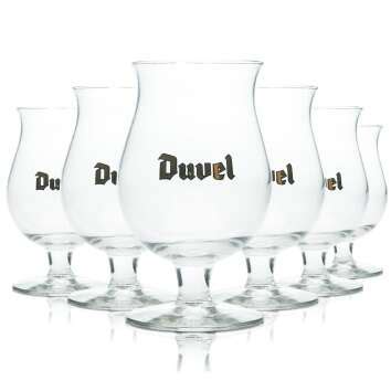 6x Duvel Bier Glas 0 5l Tulpe Kelch Pokal Blanko Gläser