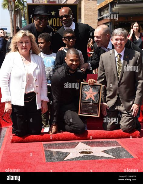 Harvey Weinstein and Usher during the Usher Hollywood Walk of Fame Star ...