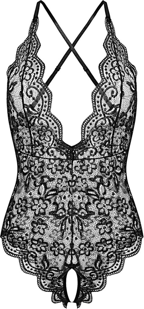 Amazon Women One Piece Lingerie Sexy Teddy Lingerie V Neck Sexy