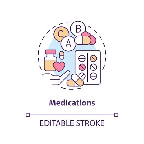 Icono Del Concepto De Medicamentos Vector Premium