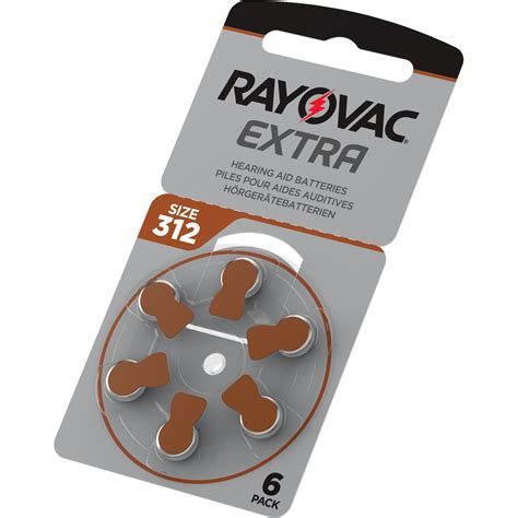 Set Baterii Rayovac Extra 312 PR41 Zinc Aer 1 45V Pentru Aparate