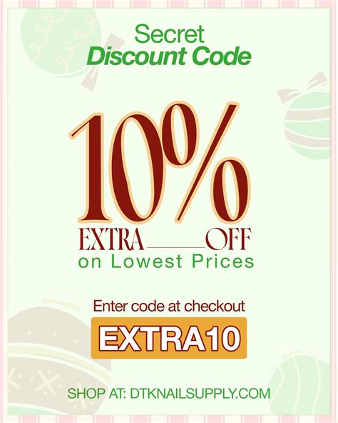 DTK Nail Supply - 🎄Secret Discount Code: Extra 10% OFF on... | Facebook