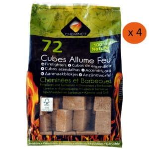 Allume Feu Cheminett En Laine De Bois Lot De