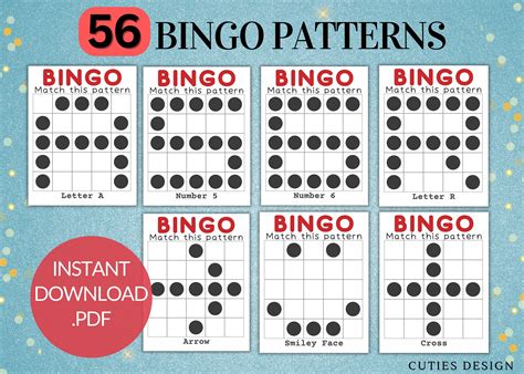 Bingo Pattern Playbook 56 Unique Patterns For Kids And All Ages Bingo