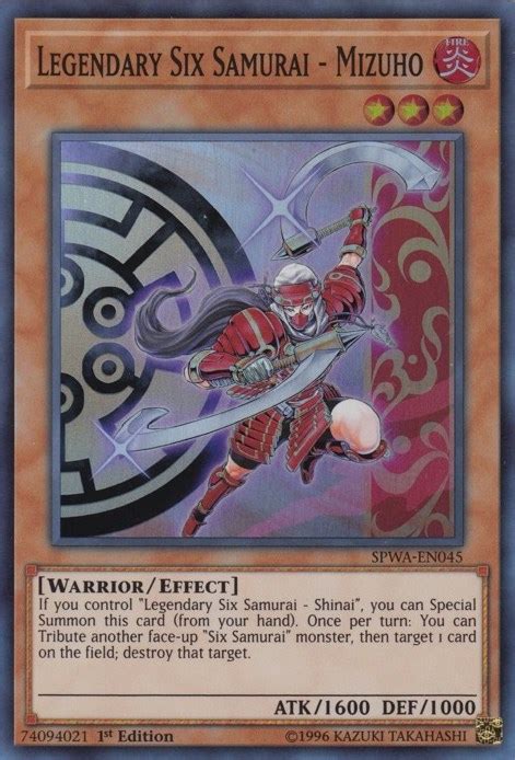 Legendary Six Samurai Mizuho Spirit Warriors YuGiOh