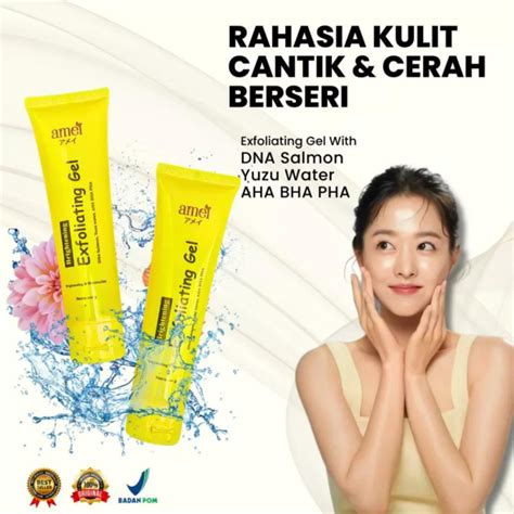 Amei Gel Dna Salmon Mencerahkan Eksfoliasi Wajah Peeling Gel